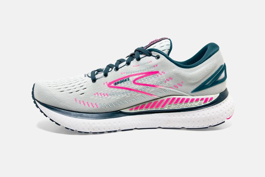 Brooks Glycerin GTS 19 Road Running Shoes Womens White/Pink 607821-TWM